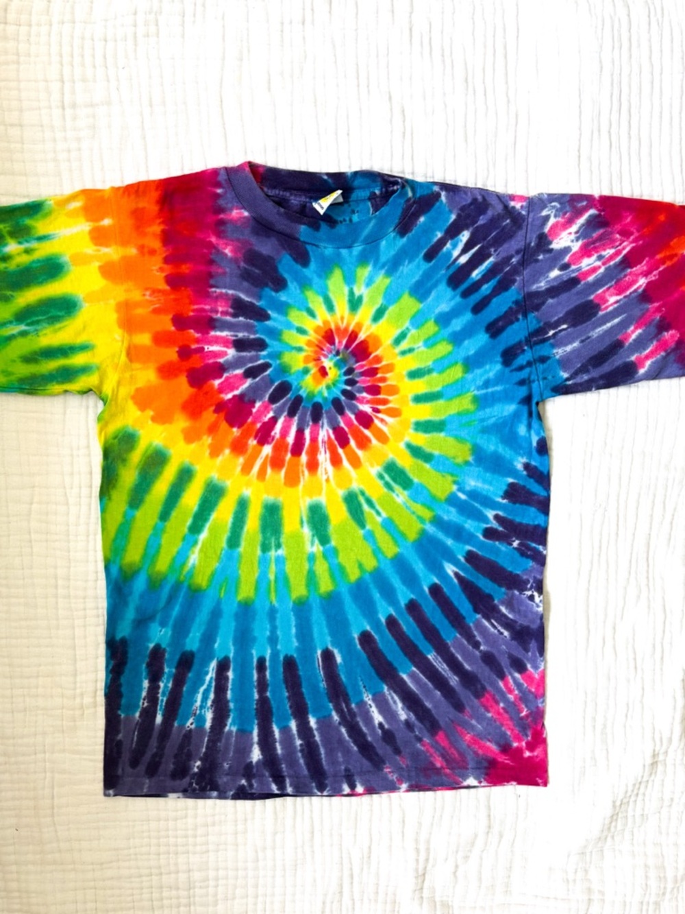 Vintage Sundog Tie Dye T Shirt L Rainbow Spiral Single Stitch USA